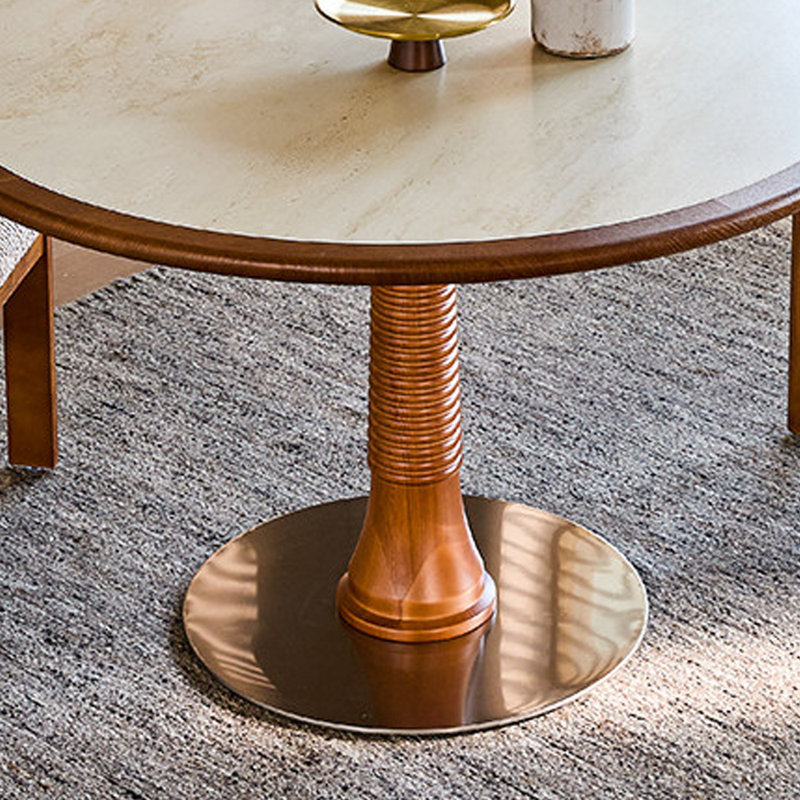 Table ronde multifonctionnelle de style français, H 29,52 po x L 43,3 po x l 43,3 po