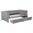 Upholstered Daybed With Ergonomic Design Backrest And Trundle-1711406136