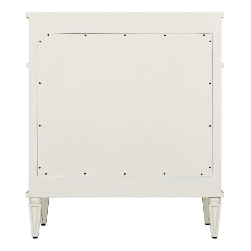 Elmdale 30" Freestanding Mahogany Single Basin Vanity Rectangular Undermount Sink, White, Carrara Marble, 8" Centers