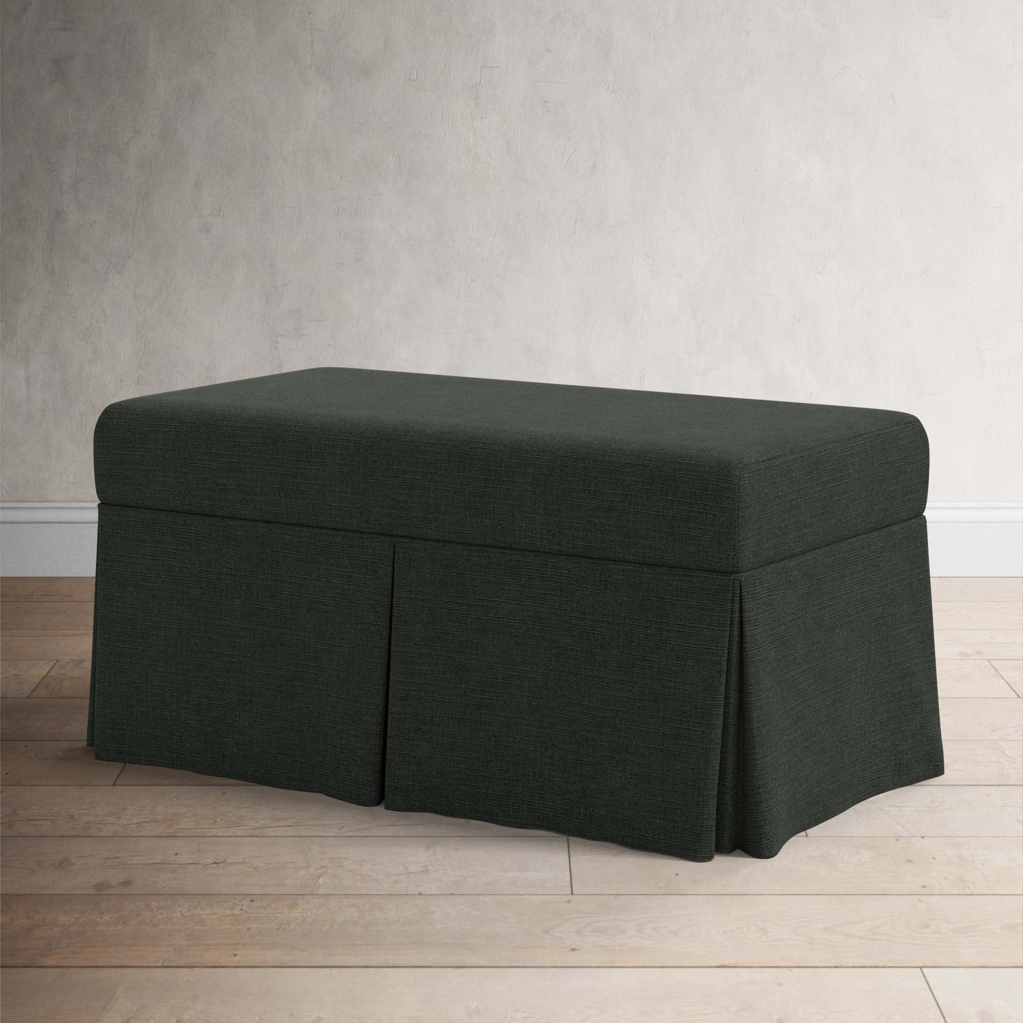 Wyatt Storage Bench, Classic Black Linen
