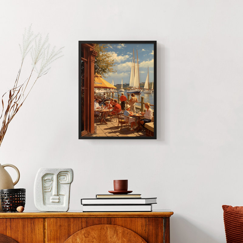 NAUTICAL Series DCXXXIV  -Premium Framed Print -Ready to Hang - No Nails Required, Black, 11" H x 9" W