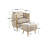 Misheel Velvet Barrel Chair with Ottoman-663396598