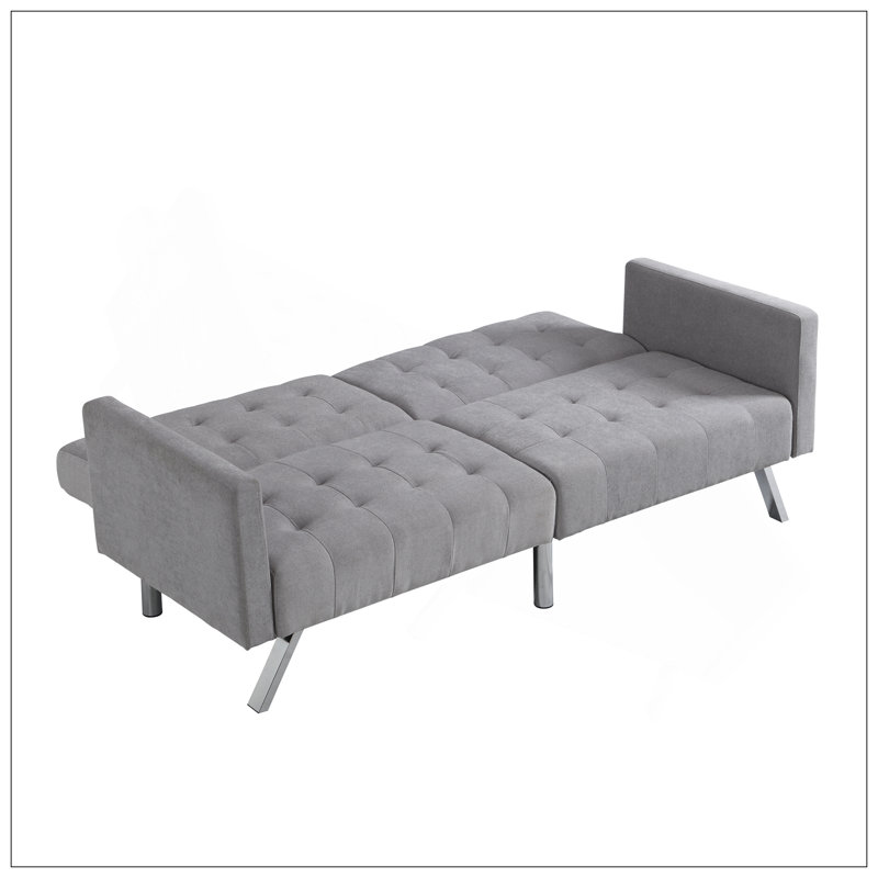 Canapé-lit Canapé-lit convertible gris clair pliable, Gris clair