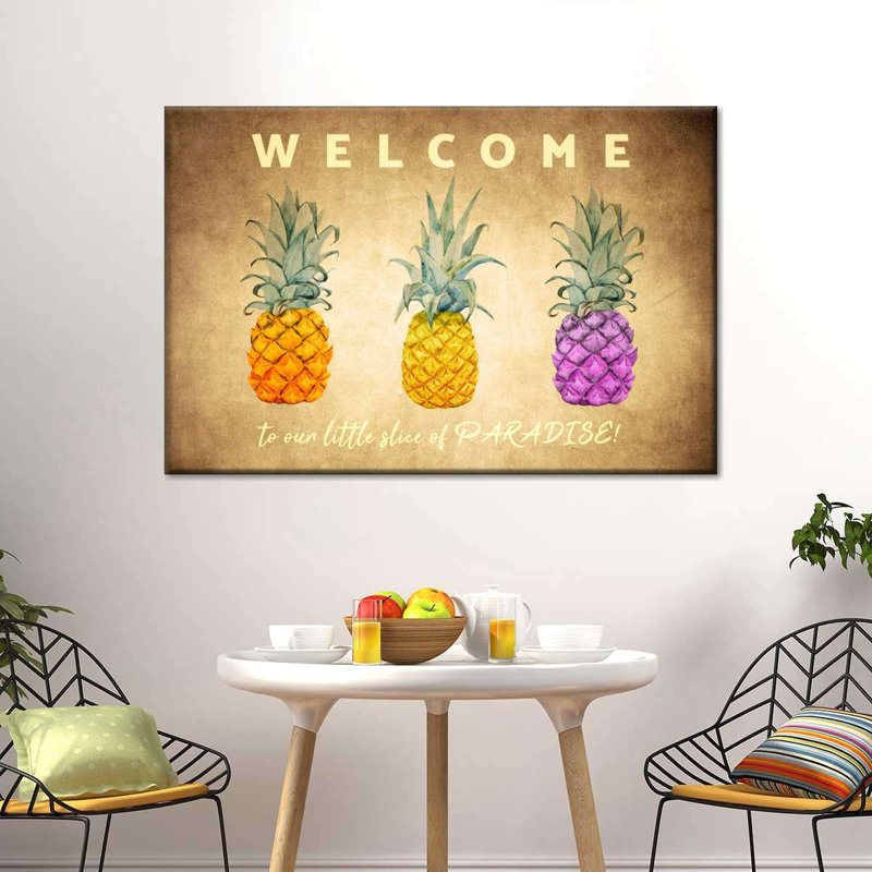 Paradise Ananas, reproduction sur toile, L 8 po x H 12 po