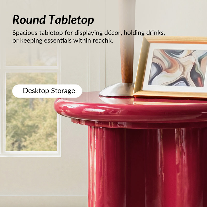 Table de bout Messapian, Rouge