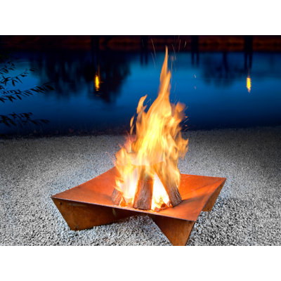 Ethan Square Stainless Steel Smokeless Fire Pit with Lid