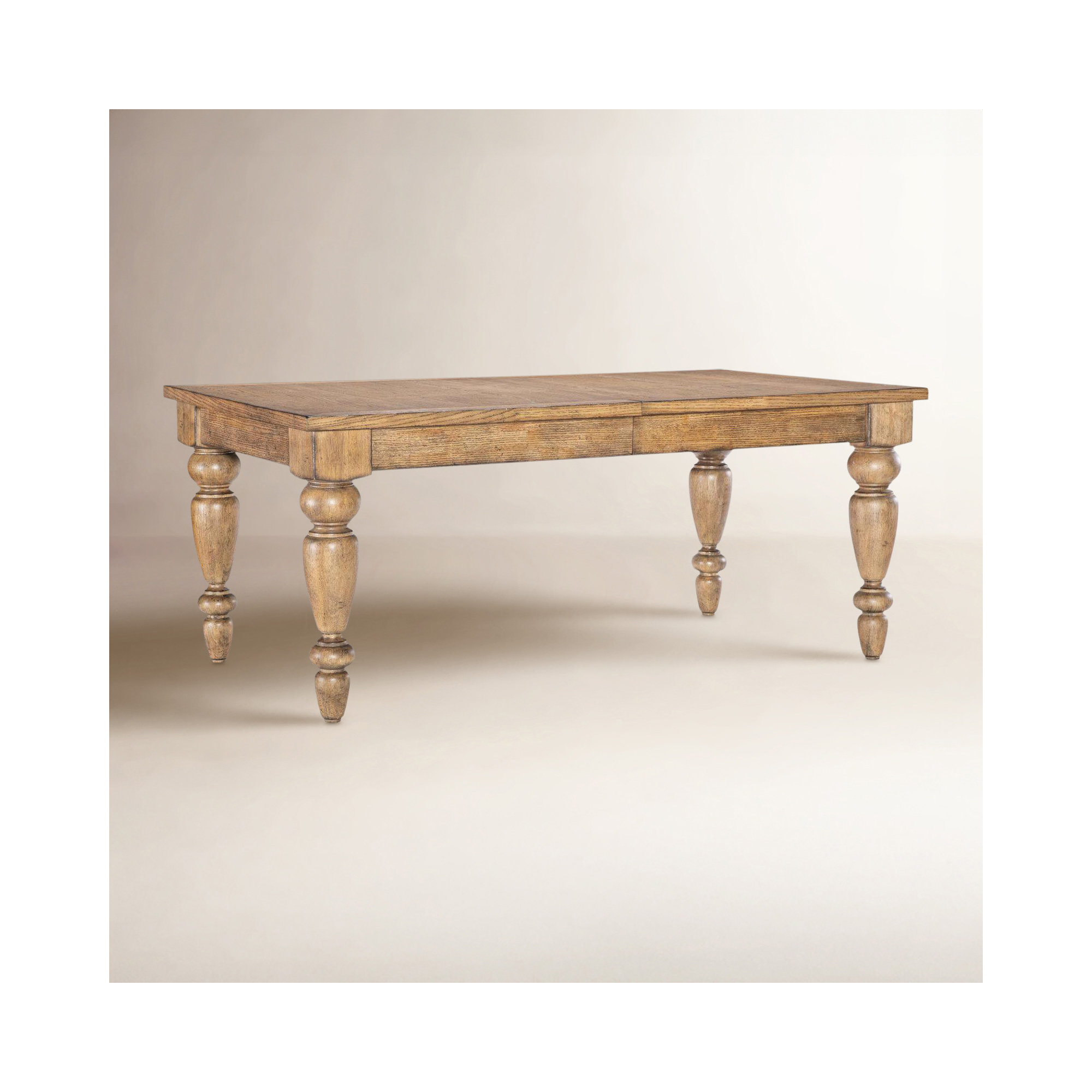 Country Living Extendable Dining Table, 30"H x 72"L x 40"W, Brown