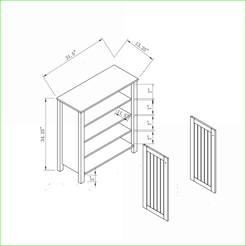 Shoe Cabinets with Slat Vented Doors, 4 Shelves, Holds 20 Pairs, Dark Taupe | Entryway | Particle Board+MDF