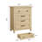  4 Dresser for Bedroom, 34.8" Tall Vertical Drawer Dresser with Large Storage, Freestanding Wooden Closet Chest for Bedroom, Living Room