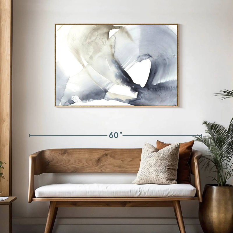 Wave Break II, Cadre flottant en bois naturel, 40 po x 27 po