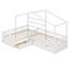 Lit plateforme House avec trois tiroirs de rangement-413176527