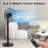 16" Oscillating Standing Floor Fan with Remote Control Timer Adjustable Tilt 12 Speeds Setting