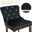 Chaise de salle à manger capitonnée en velours à oreilles