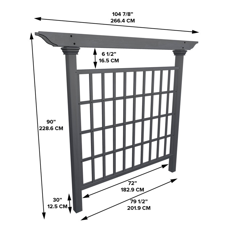 90 in. H x 79.5 in. W Lattice Panel Trellis