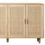 Armoire de rangement en rotin à 4 portes de 62,2 pouces