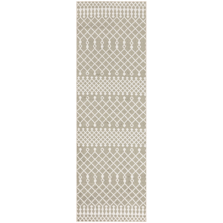 Dakota Fields Burlison Machine Washable Sage Bohemian Indoor Rug