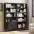 71" Tall Bookshelf With Storage Cabinet-792355837