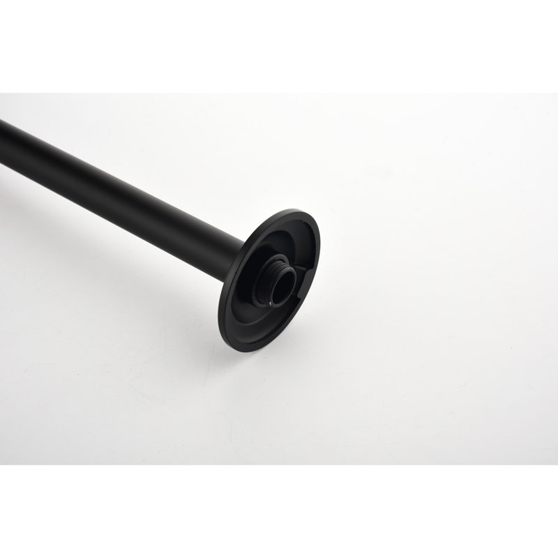 Matte Black Stainless Steel Shower Arm, Strong And , Simple Installation Cleanup Job Arm In Steel, Easy Maintenance Manner