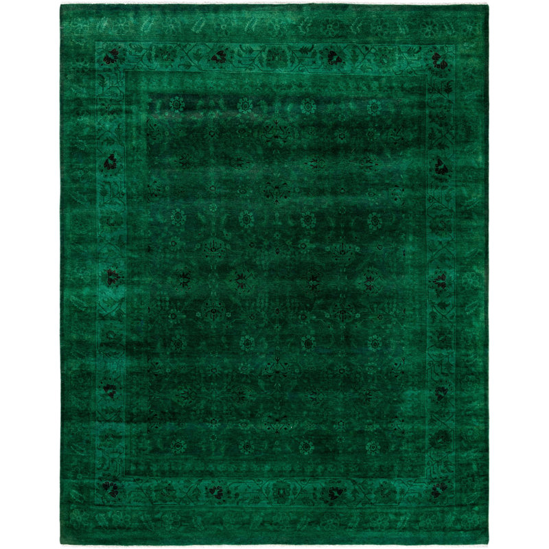 Overdyed One-of-a-Kind 8' 4" X 10' 4" Hand Knotted Area Rug