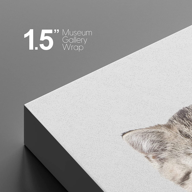 Baby Animals " Bubblegum Cat Kitten ", Wrapped Canvas, 36" H x 24" W