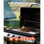 Plaque de cuisson universelle en acier au carbone 32 x 14 pouces pour barbecue, avec revêtement antiadhésif, renfort en forme de X pour une meilleure résistance à la déformation, rigole d'évacuation des graisses, bords retenant les aliments.