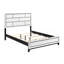 Mobilier de chambre à coucher moderne en bois à finition blanche et grand lit 1pc