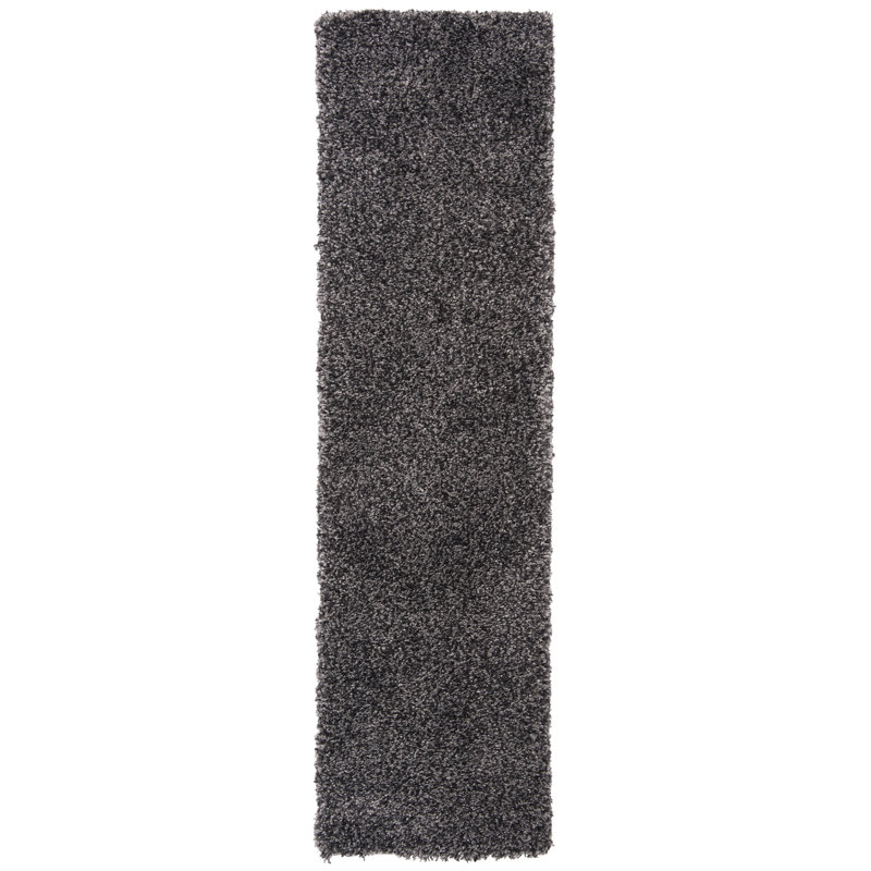 Mirabal Royal Shag Performance Solid Color Rug, Runner 2'2" x 8'