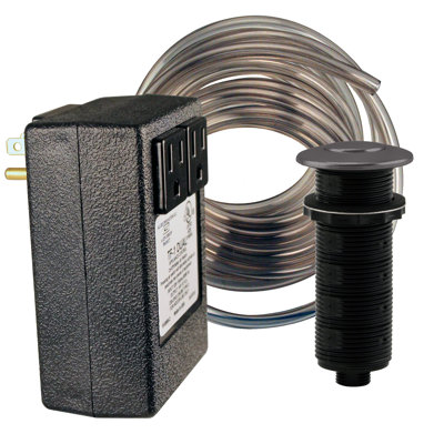 Sink Top Waste Disposal Air Switch and Dual Outlet Control Box, Flush Button
