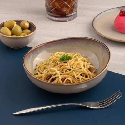 SPLASH BEIGE Premium Porcelain Vital Coupe Non-Stackable Bowl, 21.64 oz | Microwave & Dishwasher Safe
