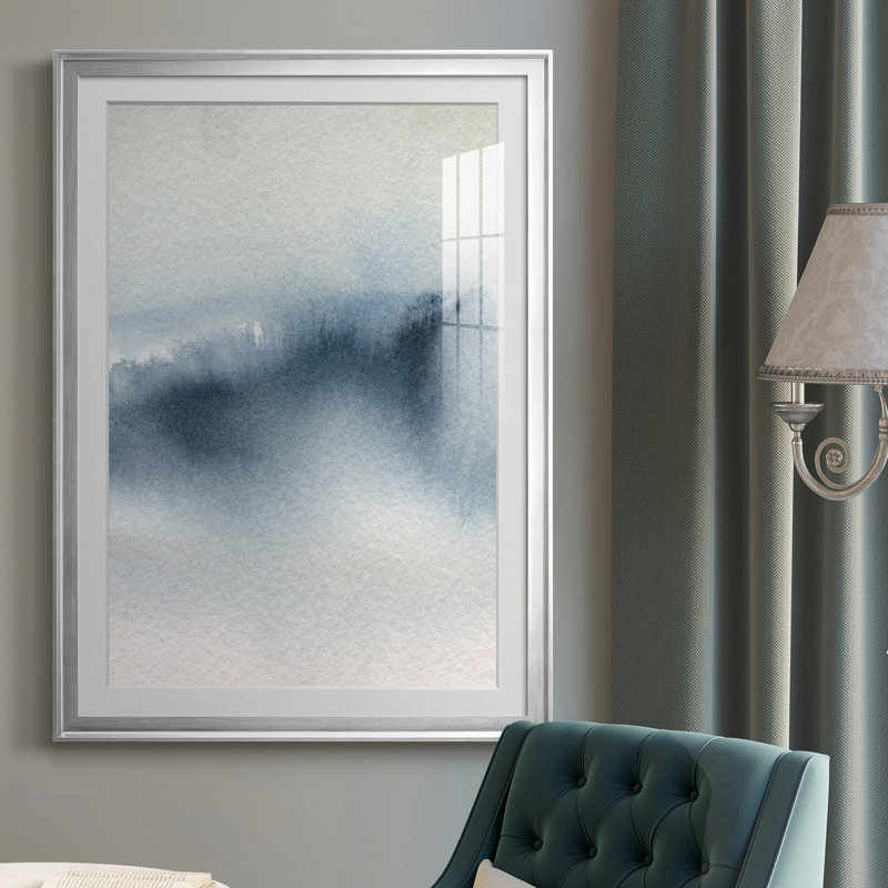 Summer Rain I - peinture encadrée, H 30,5 po x l 42,5 po x P 1,5 po, Argent