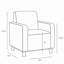 Chaise avec accoudoirs en tissu White Boucle