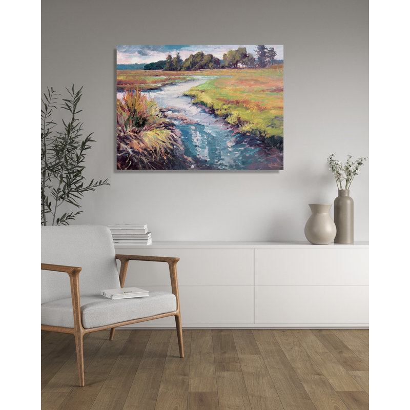 John Beard Collection''s Coastal Colors On Giclee Canvas Hand Embellished Art, Black Framed Canvas