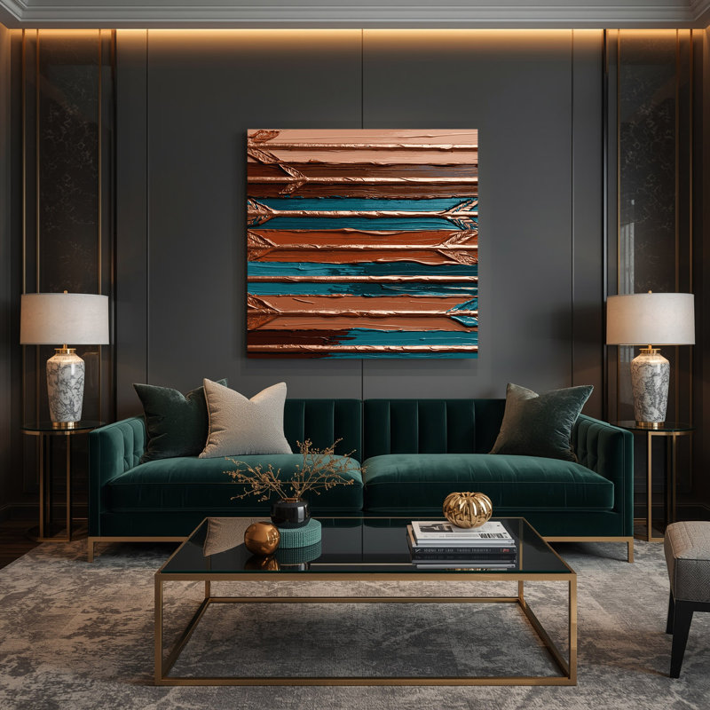 Art mural sur toile, "Southwestern", H 12 po x l 12 po