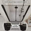 Porte de douche pliante pivotante semi-sans cadre à charnières l 34-35,2 po x H 72 po, verre trempé 1/4 po (6 mm), panneau pliable pour salle de bain, installation réversible, noir mat