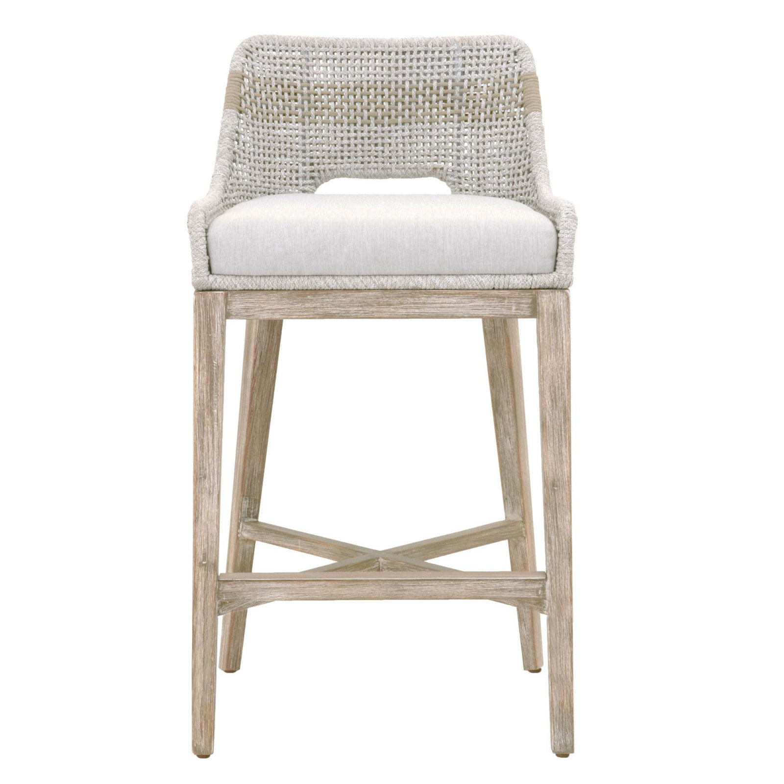 Bowker Bar and Counter Stool, Counter Stool (26" Seat Height), Taupe & White / Pumice