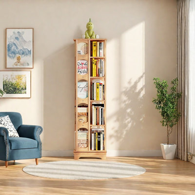 American style floor-to-ceiling rotating bookcase