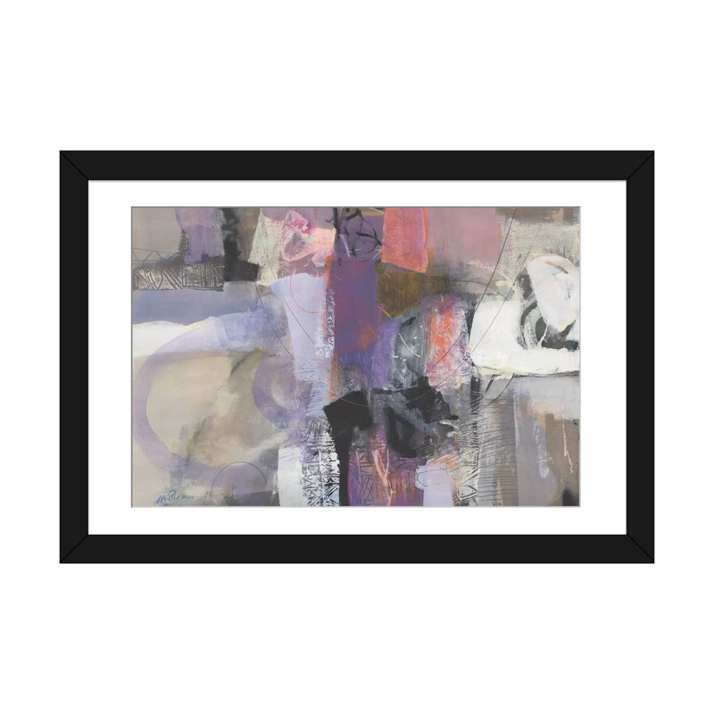 « tempo fa », impression sur toile, Papier beaux-arts encadré noir, Blanc, H 16 po x l 24 po x P 1 po