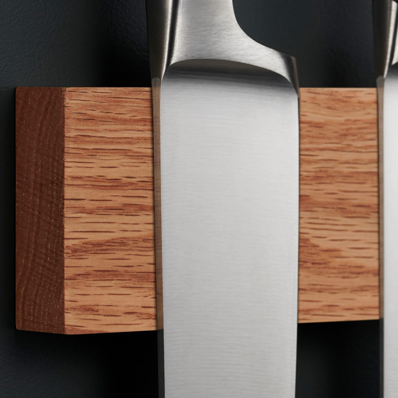 TAKKUI 6x2x1 Magnetic Knife Holder, Oak