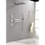 Douche murale en nickel brossé, 3 jets pour le corps et douche à main pour un agréable système de douche, en finition