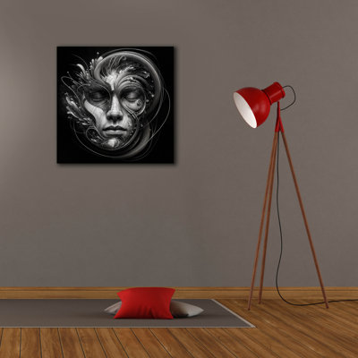 «Techno Face 2» par KIR.DART, art mural sur toile