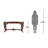 Lord Raffles 57.5'' Solid Wood Console Table