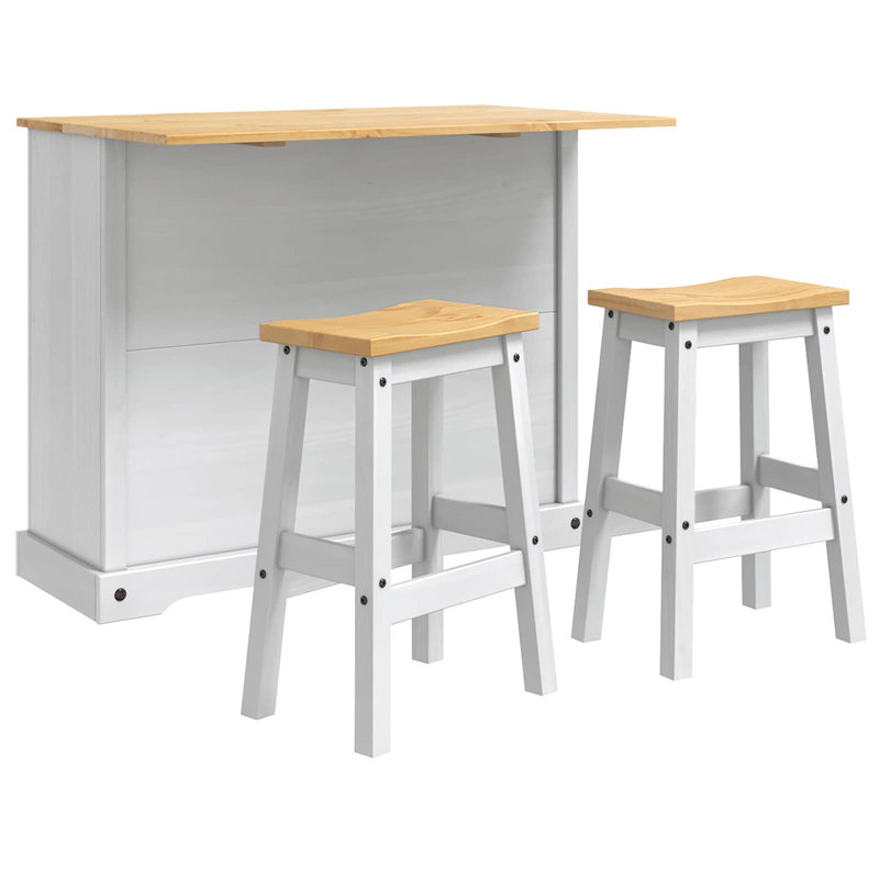 Solid Wood Kitchen Island Set