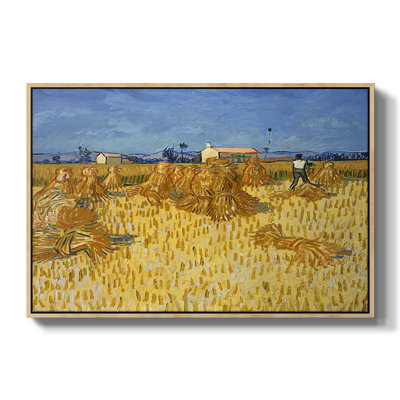 Champ de blé avec gerbes (récolte en Provence), 1888 - Vincent van Gogh, toile tendue avec châssis