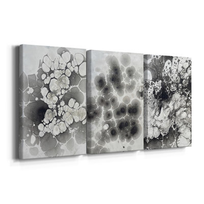 Marbling VII  -Custom Wrapped Gallery Canvas - 3 Pieces