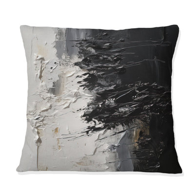 Coussin blanc et noir Tranquility Unleashed II