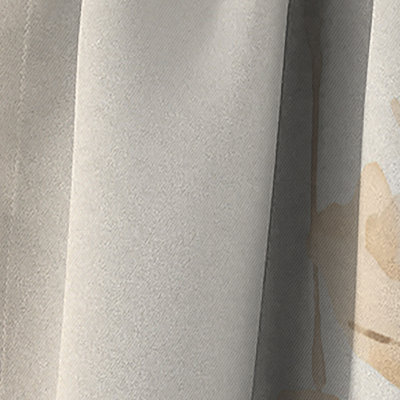 Beige vibrant coquelicots - Rideau floral - Rideau floral occultant en velours - 1 panneaux
