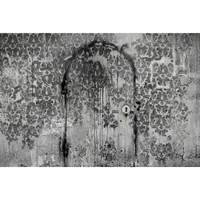 Mur de porte patiné délavé patiné