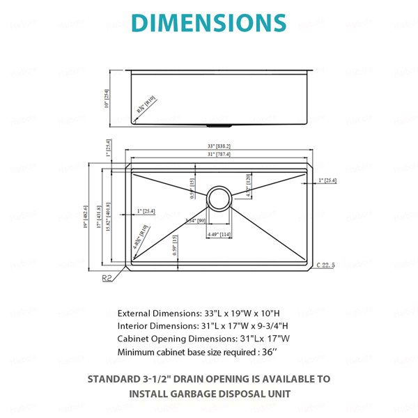 Dimensions du produit