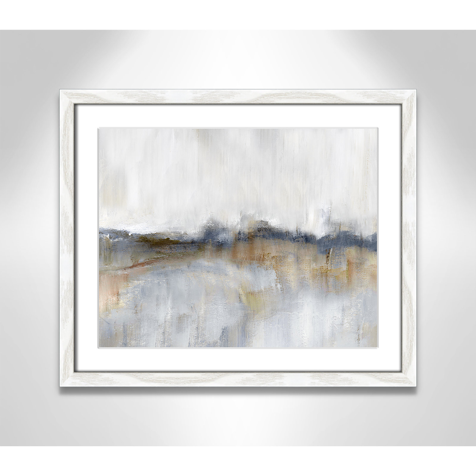 Autumnal Tide by Nan, 16" H x 19" W x 0.75" D, White Framed
