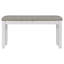 Ensemble de table de salle à manger de style rustique 6 pièces TREXM avec 4 chaises rembourrées et un banc (brun et blanc délavé)